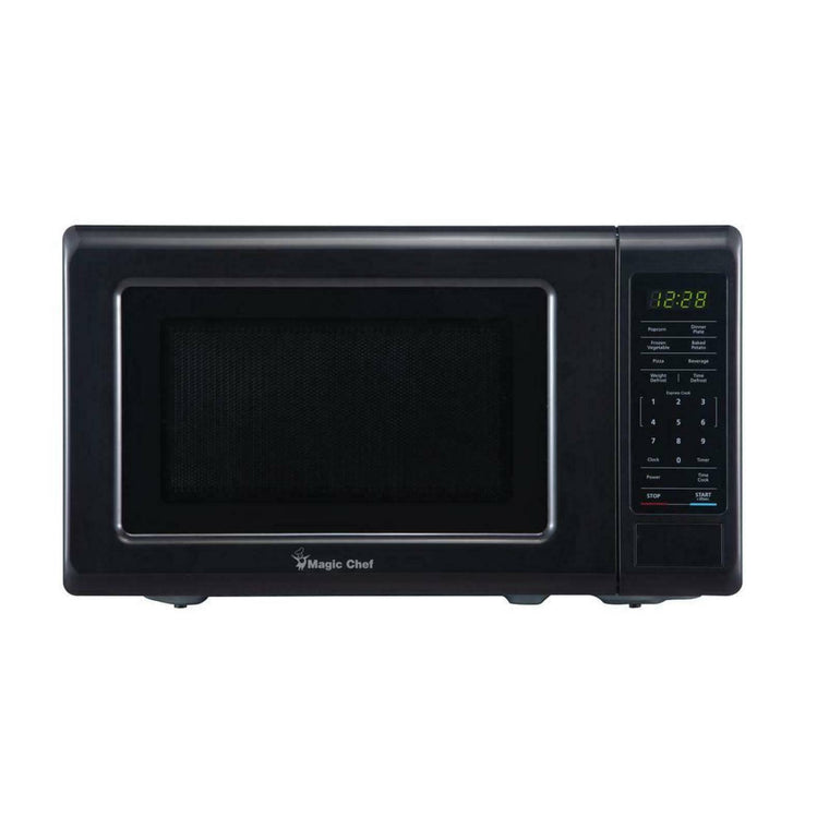 Magic Chef Countertop Microwave, 0.7 Cu. ft., Black with Gray Cavity