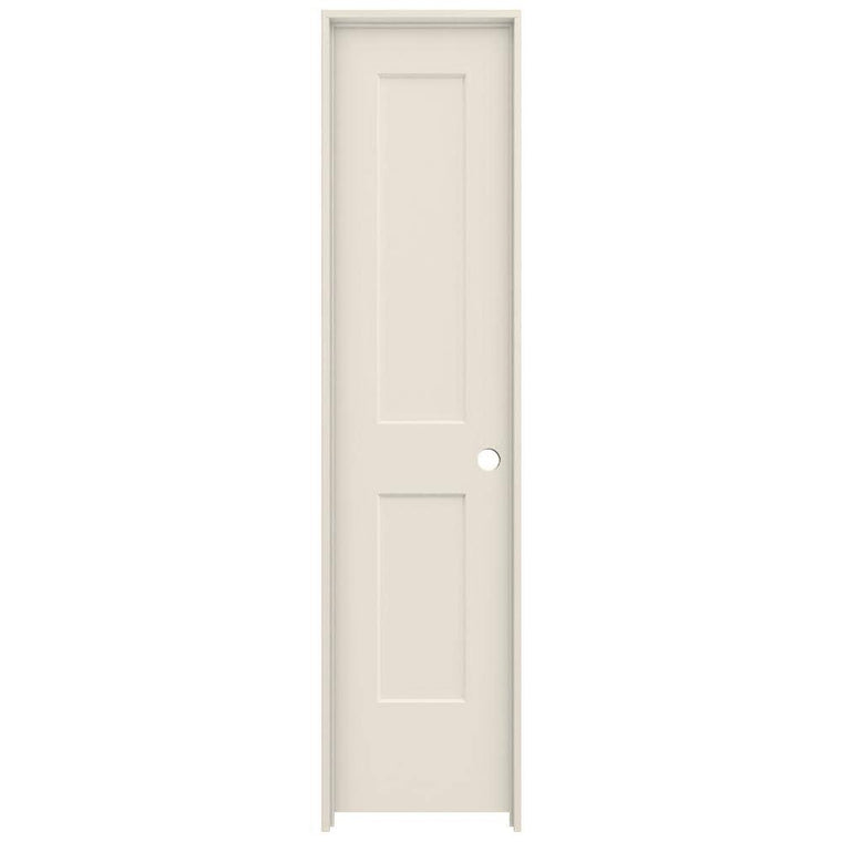JELD-WEN Monroe Primed Left-Hand Interior Door, 20 in. x 80 in., Smooth Solid-Core Molded Composite MDF
