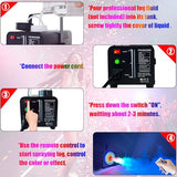 500W IMONE Fog Machine with Remote Control, 72 LED Lights and 2000 CFM Spray for Parties, Weddings, Halloween and Stage Effects