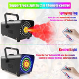 500W IMONE Fog Machine with Remote Control, 72 LED Lights and 2000 CFM Spray for Parties, Weddings, Halloween and Stage Effects