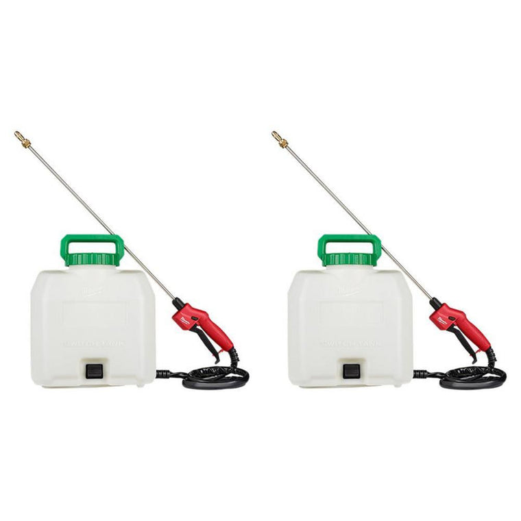 Milwaukee Switch Tank Pesticide Sprayer Assembly with Two 4 gal. Tanks