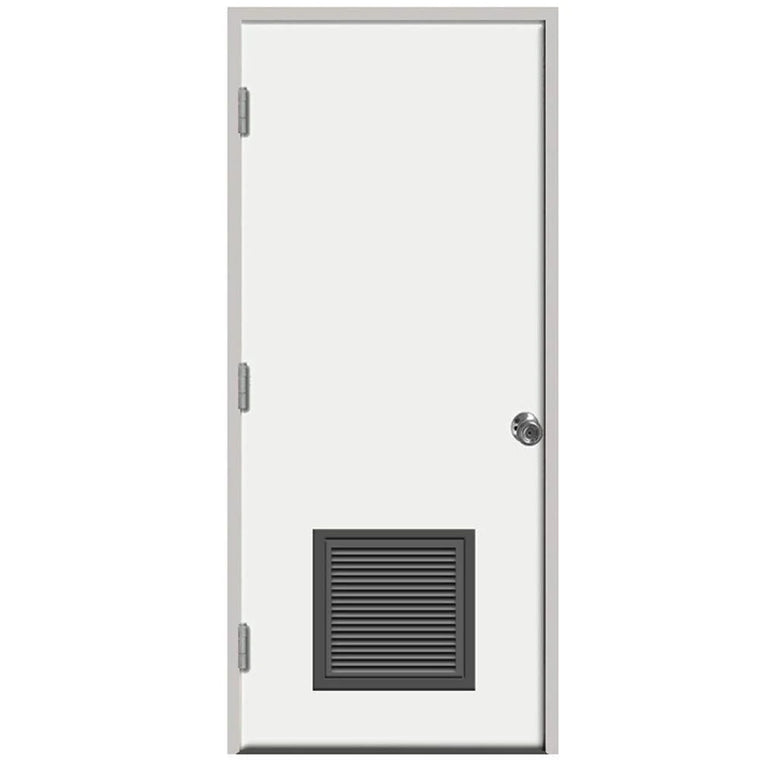Steves & Sons Right-Hand Outswing Steel Front Door, 24 in. x 80 in., with 4-9/16 in. Prehung Frame and Vented Flush Design